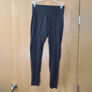 Victoria's Secret PINK Ultimate Black Mesh Yoga Workout Leggings